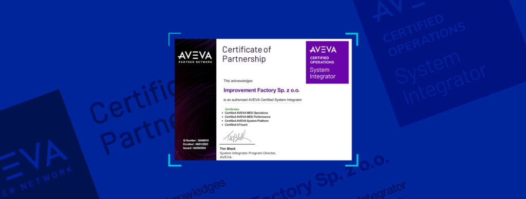 Improvement Factory Joins Elite Ranks of Certified AVEVA Partners